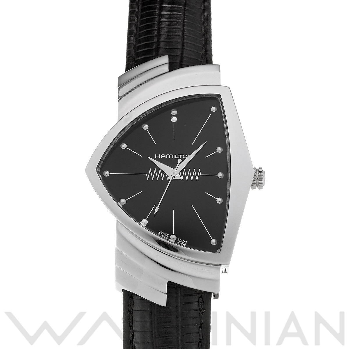 ハミルトン ベンチュラ クォーツ H24411732 ブラック メンズ 時計 【中古】【wristwatch】