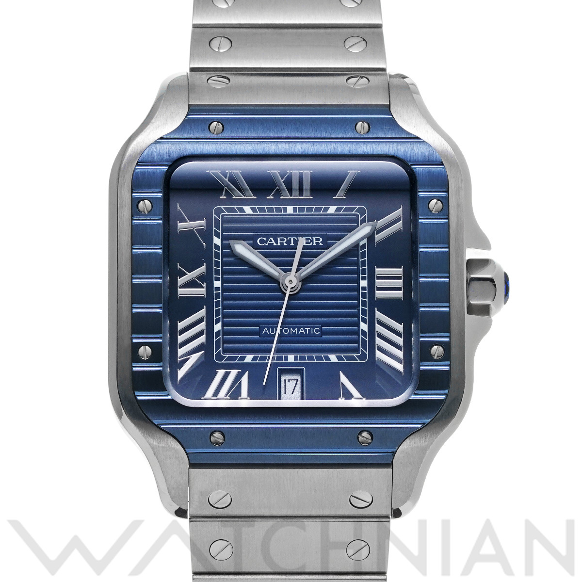 カルティエ サントス ドゥ カルティエ LM WSSA0048 ブルー メンズ 時計 【中古】【wristwatch】: ブランド時計 ｜WATCHNIAN(ウォッチニアン)公式通販/旧一風騎士