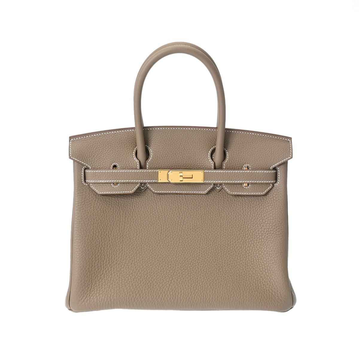 エルメス バーキン 30 エトゥープ/ゴールド金具 トゴ レディース バッグ 【未使用】【bag】