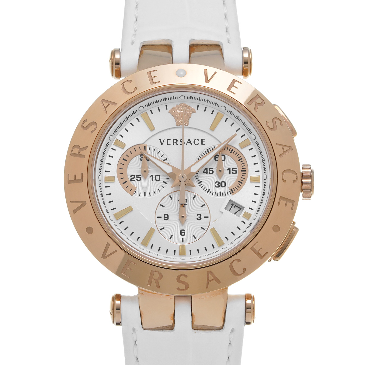 ヴェルサーチ V-レース クロノグラフ VERQ00220 ホワイト メンズ 時計 