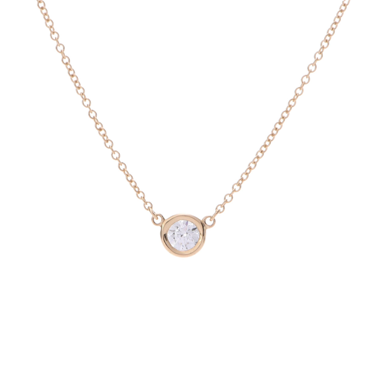 ティファニー バイザヤードネックレス ゴールド K18イエローゴールド  