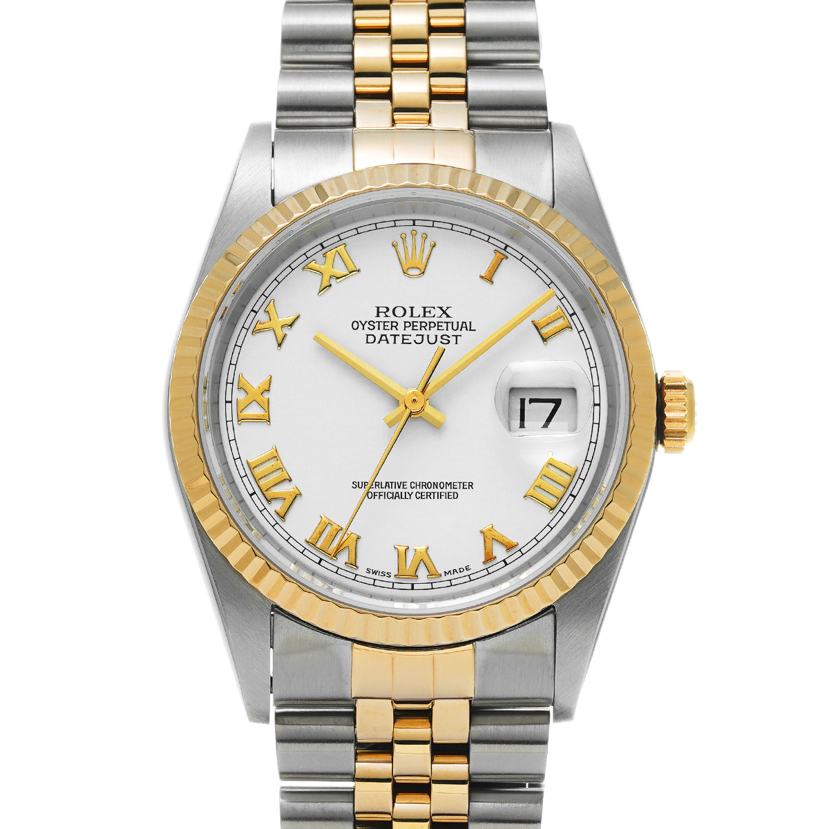 ロレックス デイトジャスト 16233 ホワイト メンズ 時計 【中古】【wristwatch】