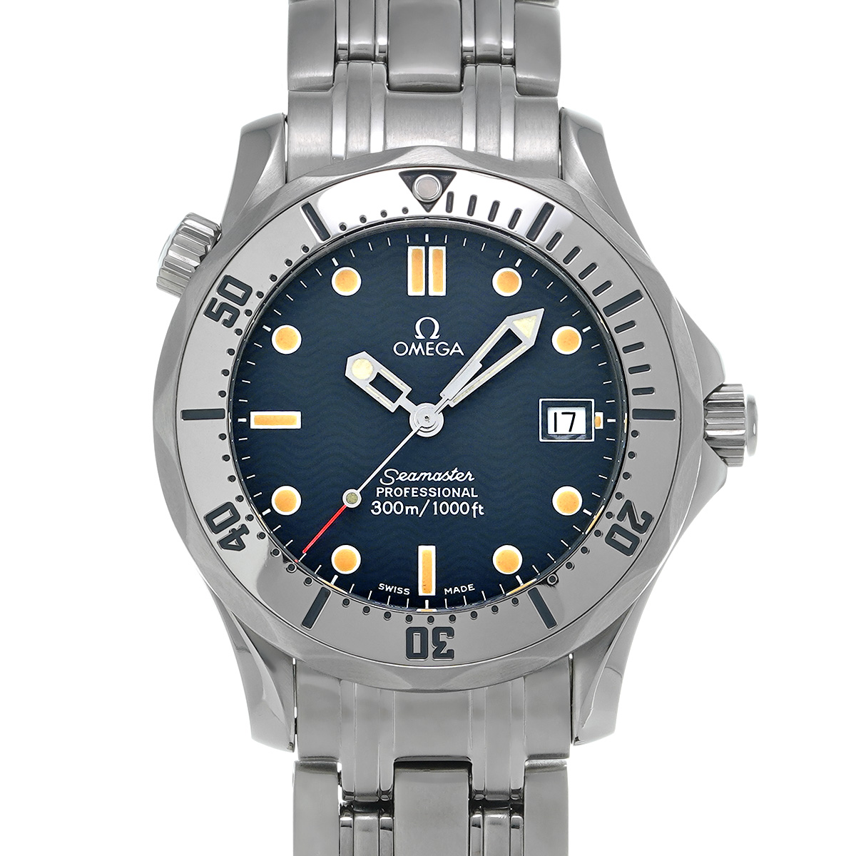 オメガ シーマスター 300 ミッドサイズ 2562.80 ブルー ユニセックス 時計 【中古】【wristwatch】