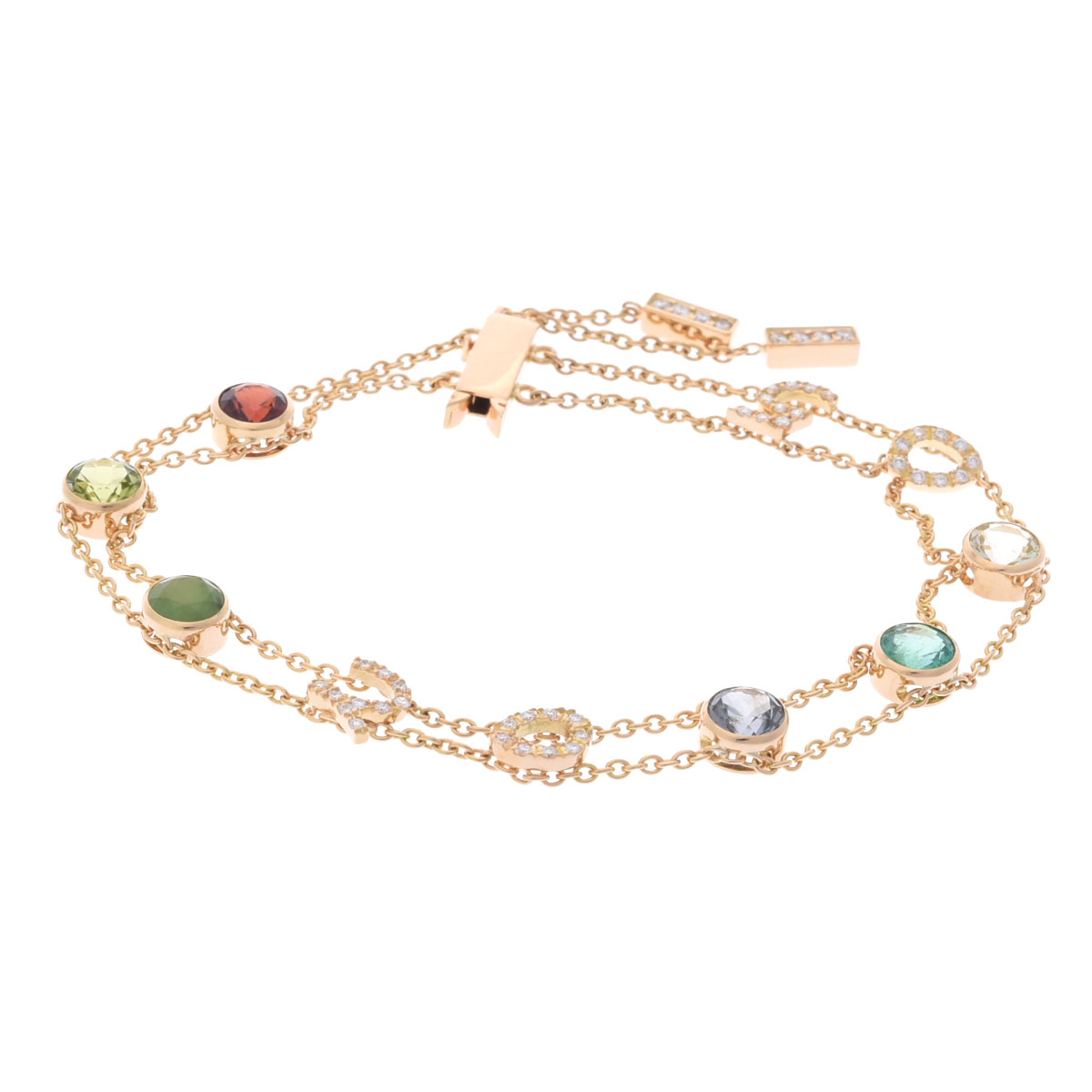 ショーメ アムールブレスレット マルチストーン ゴールド K18イエロー  