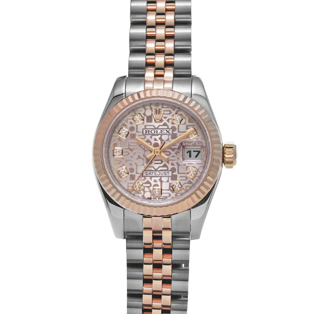 ロレックス デイトジャスト 179171G ピンクコンピュータ/ダイヤモンド レディース 時計 【中古】【wristwatch】
