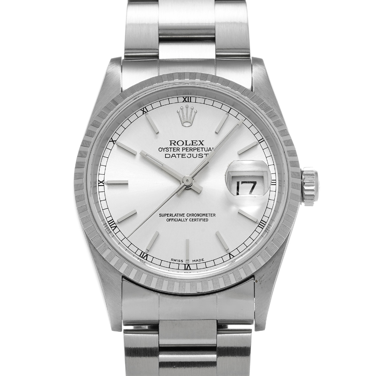 ロレックス デイトジャスト 16220 シルバー メンズ 時計 【中古】【wristwatch】