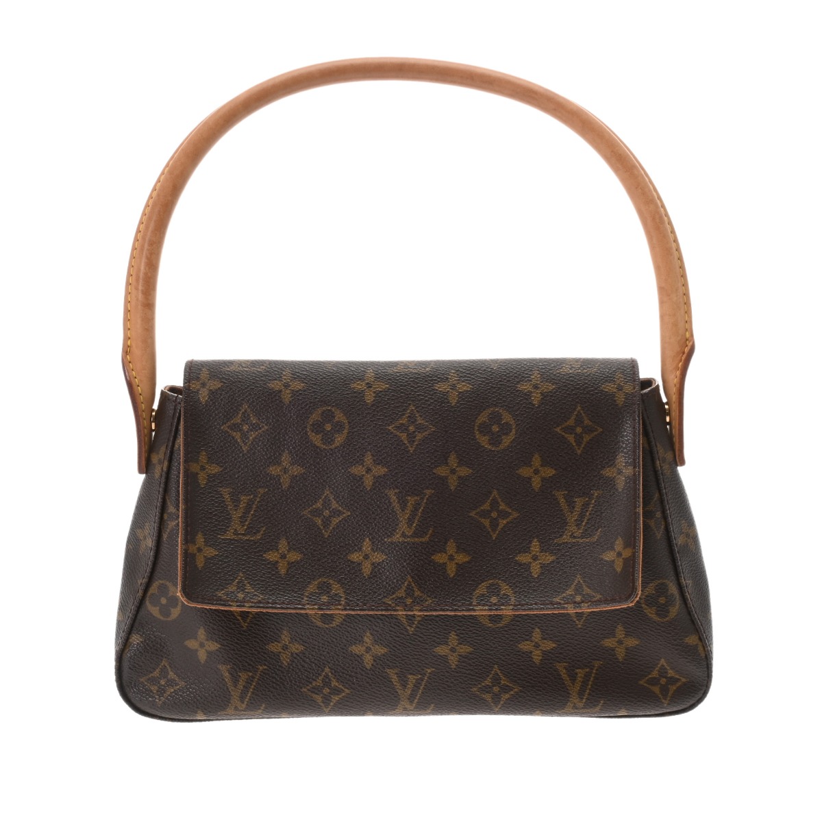 ルイ ヴィトン モノグラム ミニ ルーピング セミショルダー ブラウン  