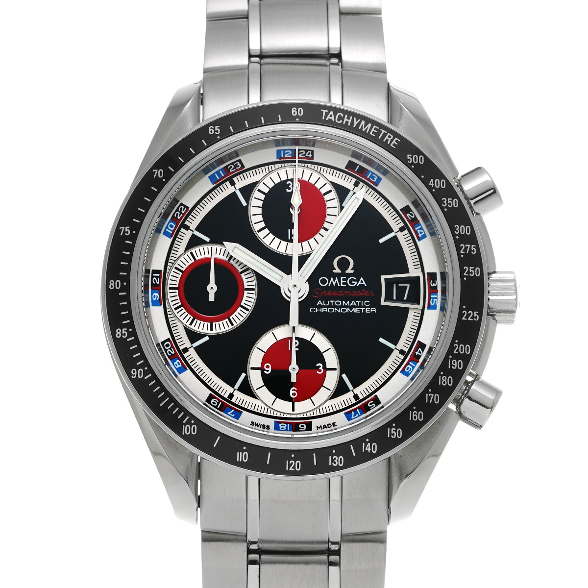 オメガ スピードマスター デイト 3210.52 ブラック/レッド メンズ 時計 【中古】【wristwatch】