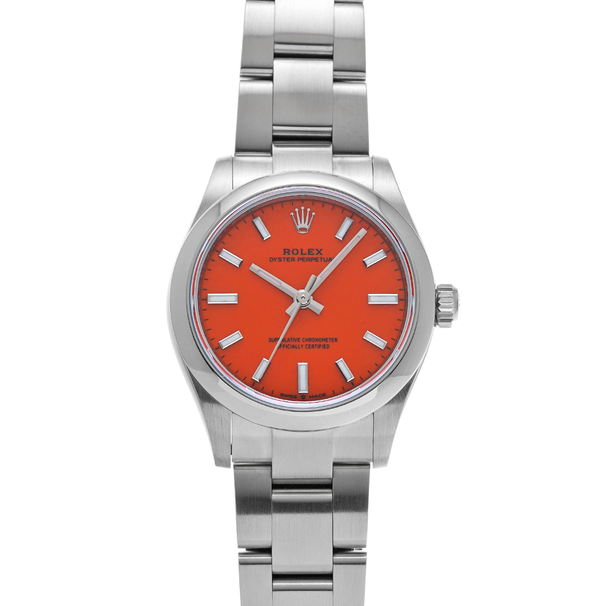 ロレックス オイスターパーペチュアル 31 277200 コーラルレッド ユニセックス 時計 【中古】【wristwatch】