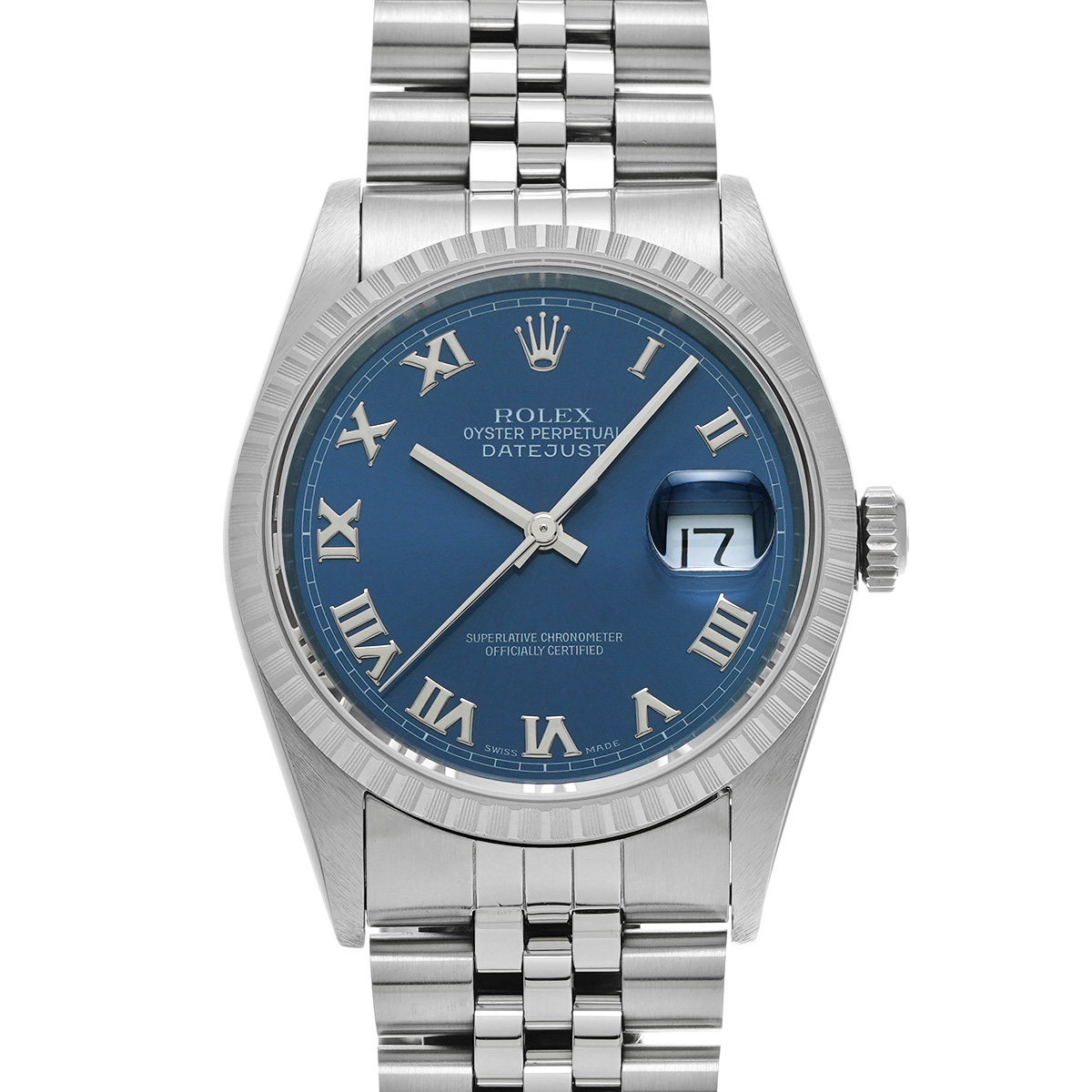 ロレックス デイトジャスト 16220 ブルー メンズ 時計 【中古】【wristwatch】