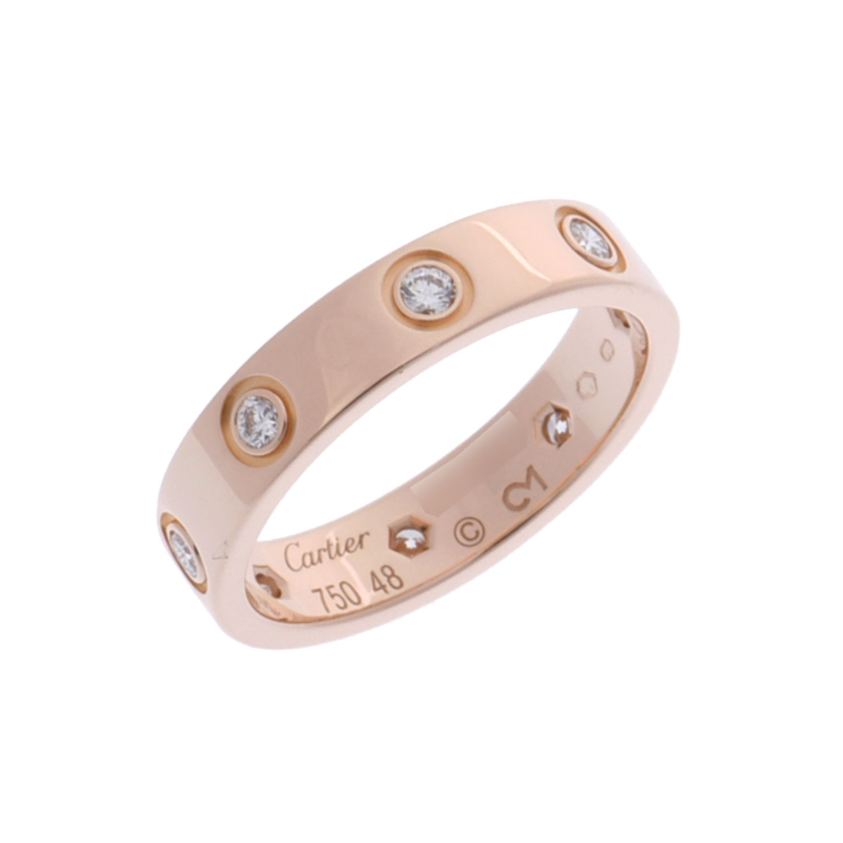 カルティエ　ミニラブリング　7.5号　#48 ホワイトゴールド カルティエ ミニラブリング 7.5号 #48 ホワイトゴールド カルティエ