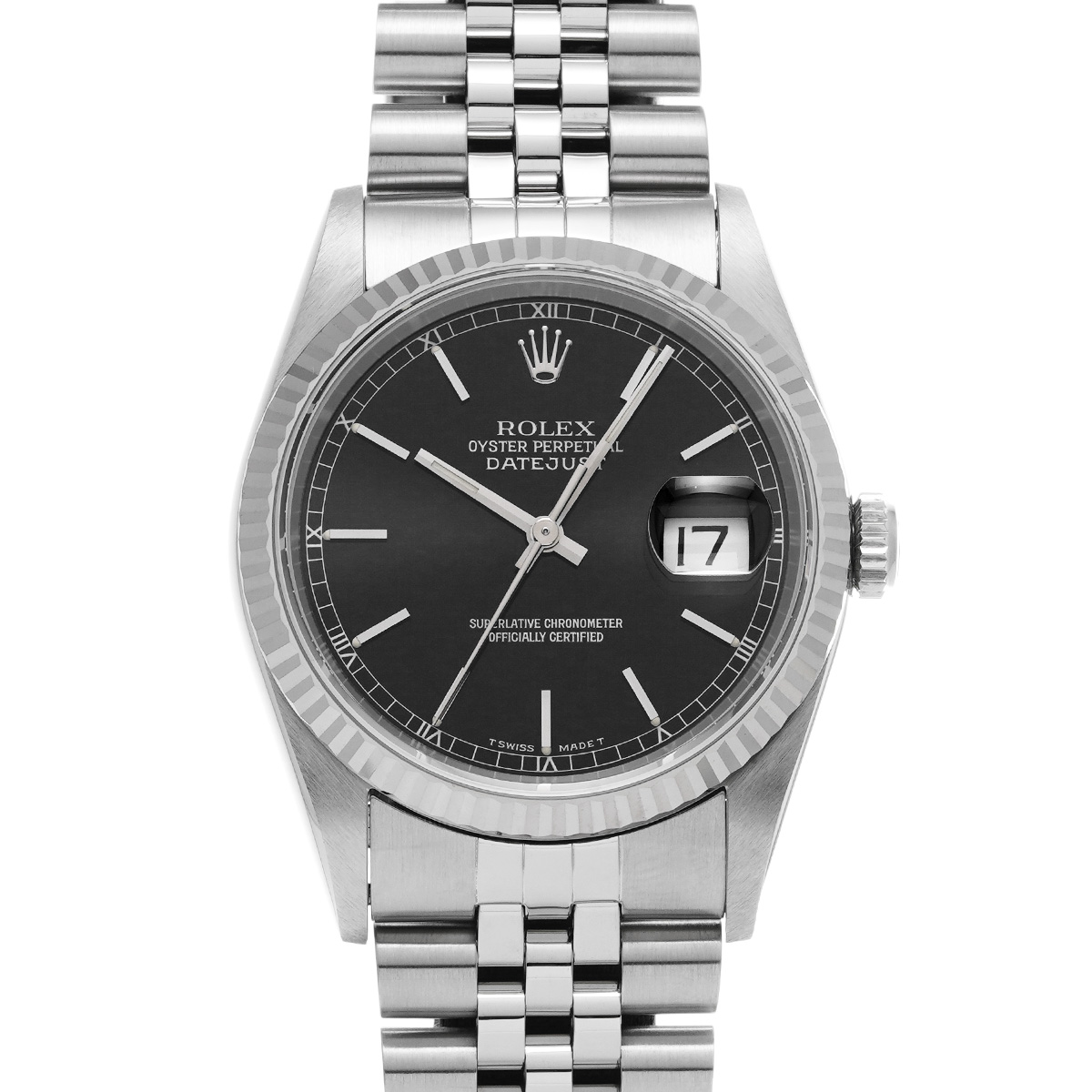 ロレックス デイトジャスト 16234 ブラック メンズ 時計 【中古】【wristwatch】