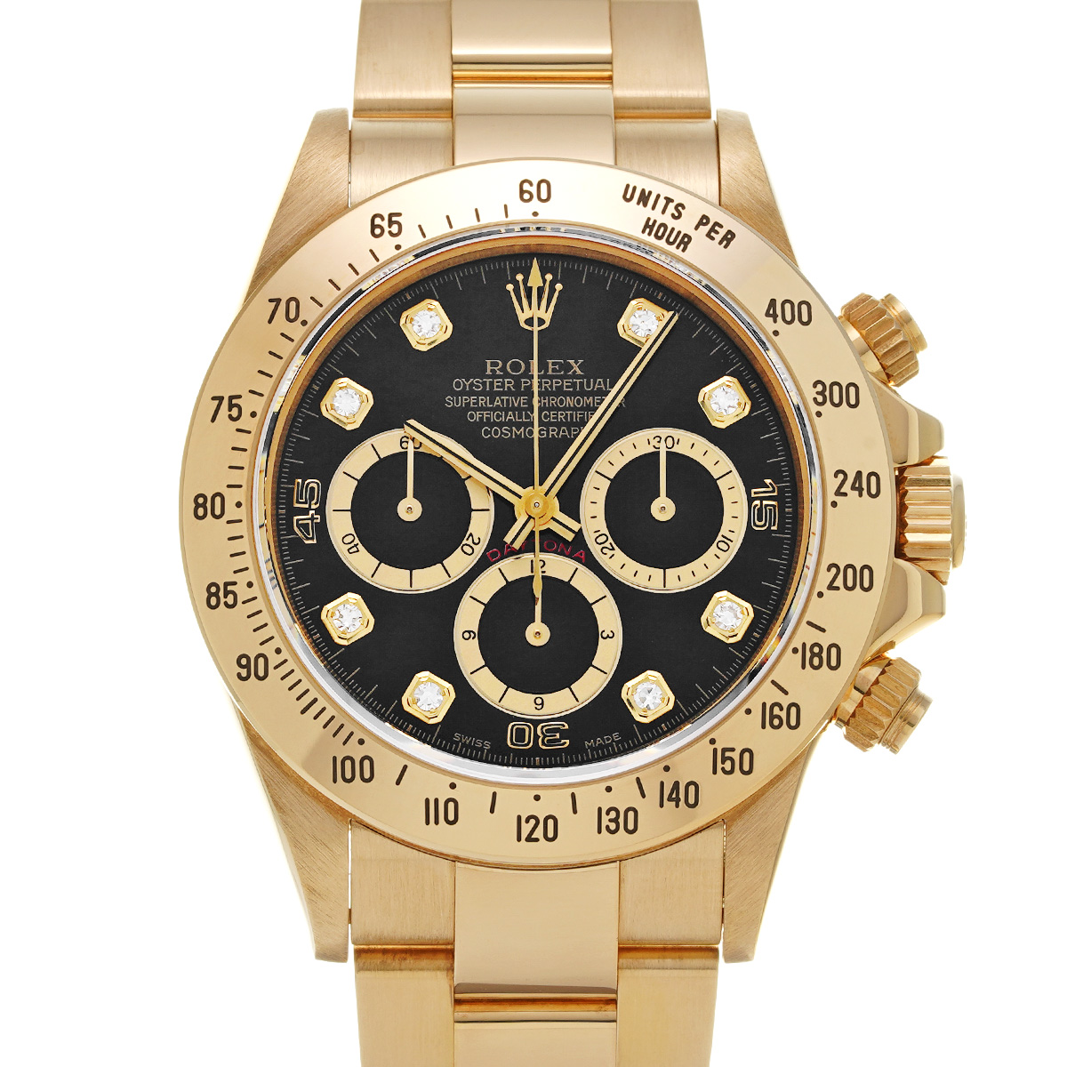 ロレックス コスモグラフ デイトナ 16528G ブラック/ダイヤモンド メンズ 時計 【中古】【wristwatch】