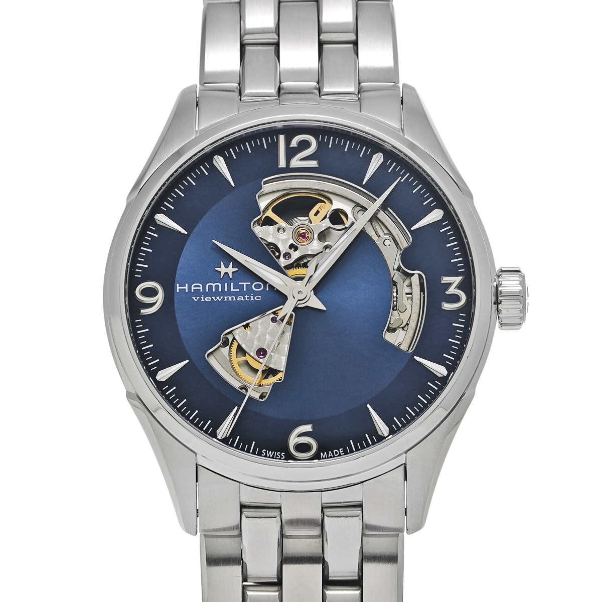 ハミルトン　ジャズマスター　オープンハート　H327050 ハミルトン ジャズマスター オープンハート H327050 ブルー