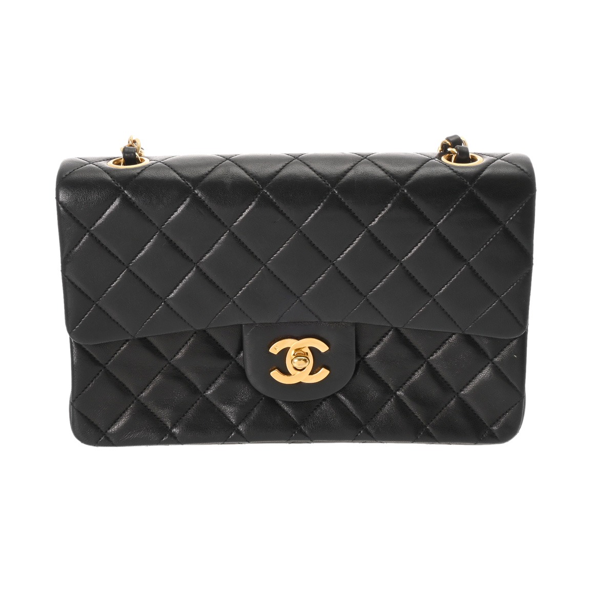 シャネル CHANEL マトラッセ Wフラップ チェーンショルダー グレー A58600 中古 バッグ/財布/小物 CHANEL] (シャネル) マトラッセWフラップチェーンショルダー