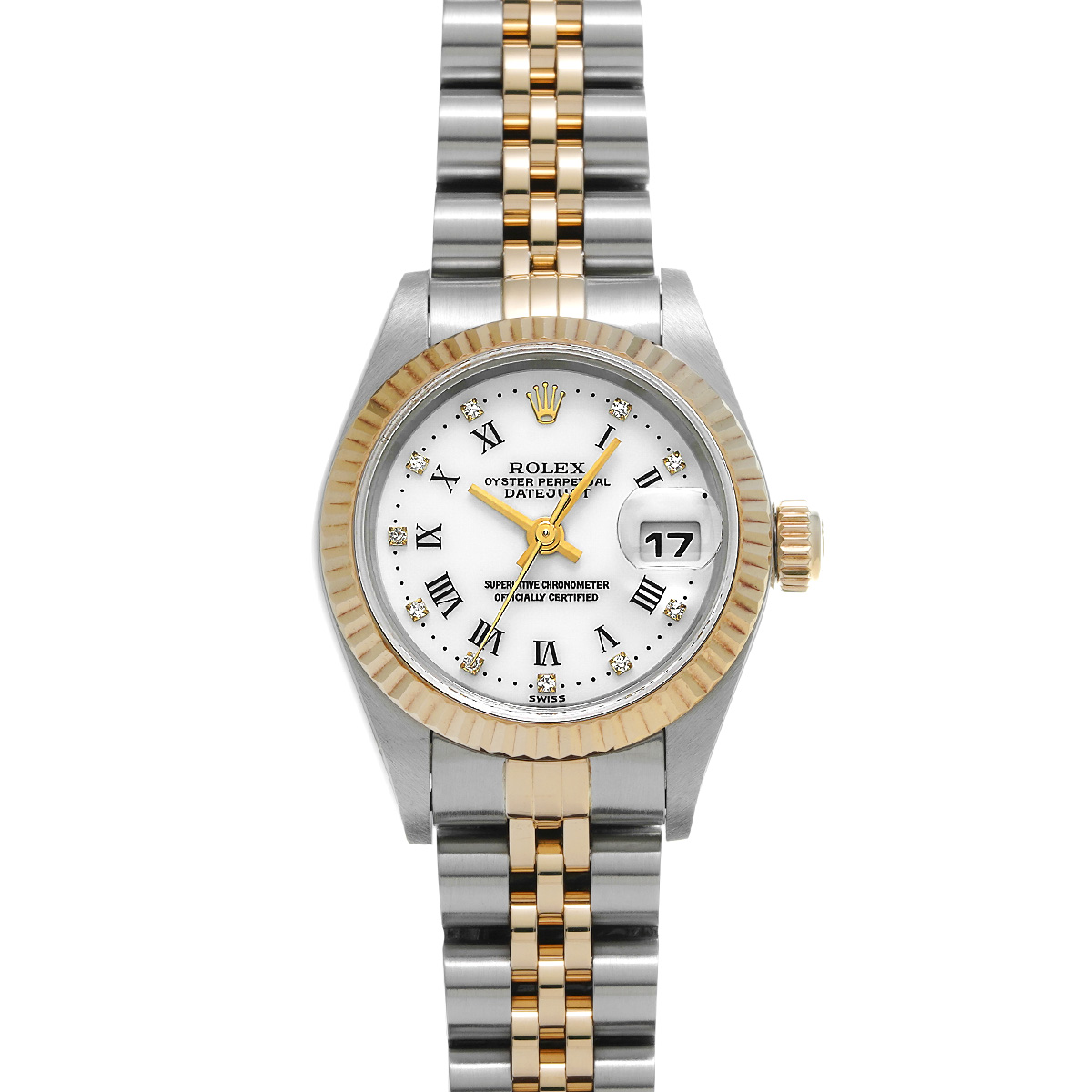 ロレックス デイトジャスト 79173G ホワイト/ダイヤモンド レディース 時計 【中古】【wristwatch】