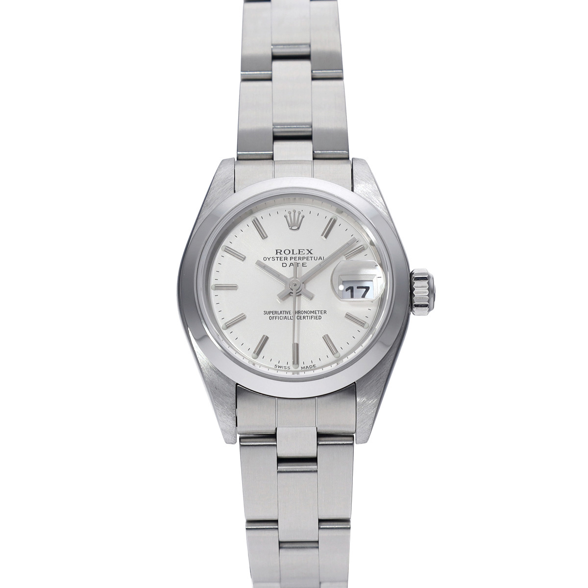 ロレックス オイスターパーペチュアル デイト 79160 シルバー レディース 時計 【中古】【wristwatch】