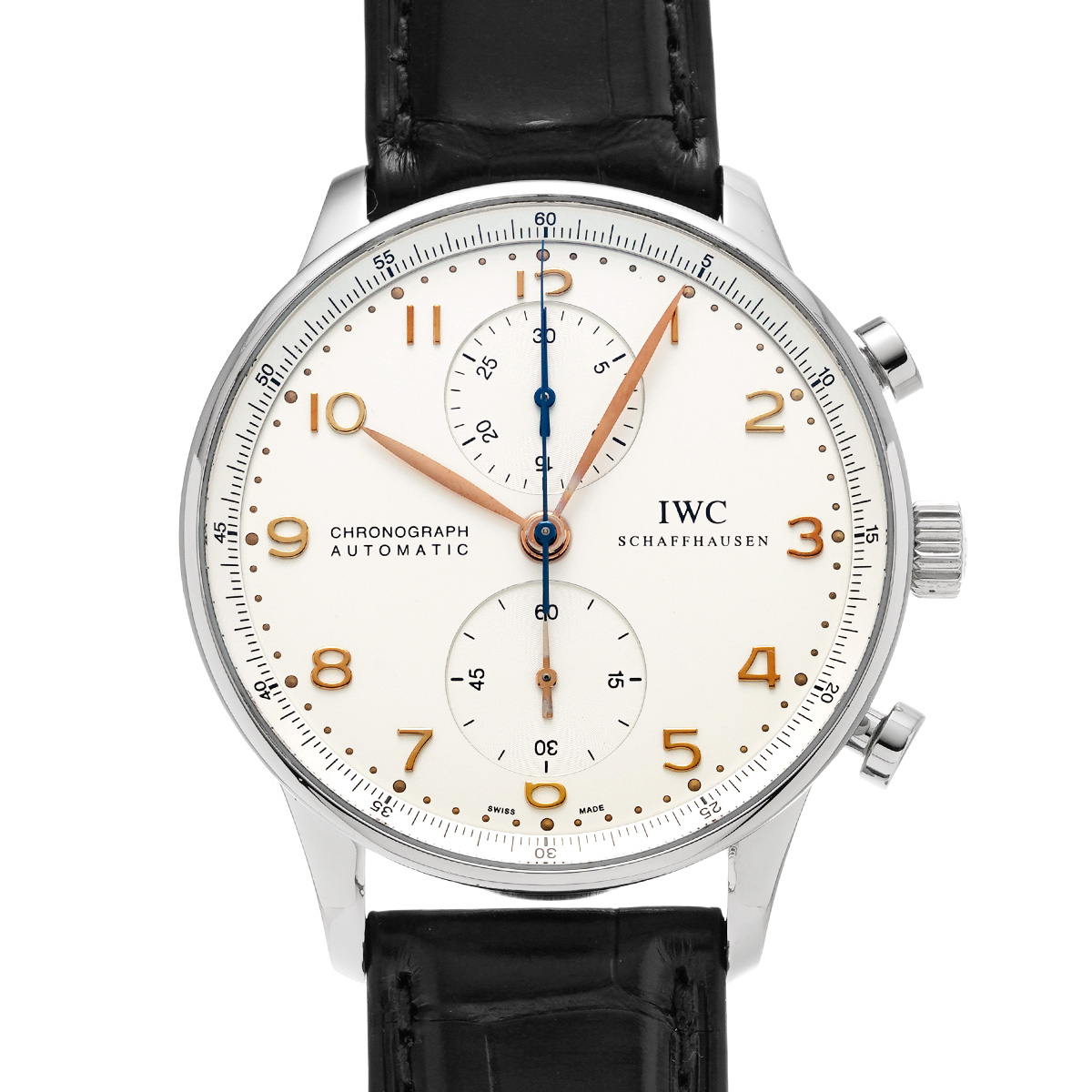 IWC ポルトギーゼ クロノグラフ IW371401 シルバー メンズ 時計 【中古】【wristwatch】