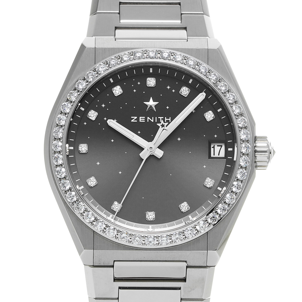 ゼニス デファイ ミッドナイト 16.9200.670/02.MI001 グレー・グラデーション/ダイヤモンド ユニセックス 時計 【中古】【wristwatch】