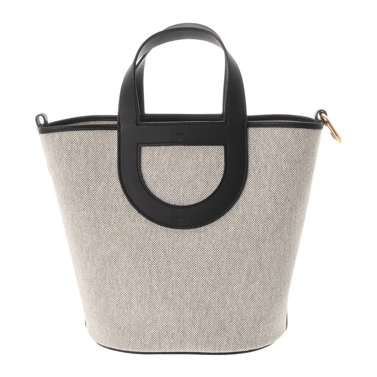 エルメス インザループ 23 エクリュ/ブラック トワルアッシュ/ヴォー