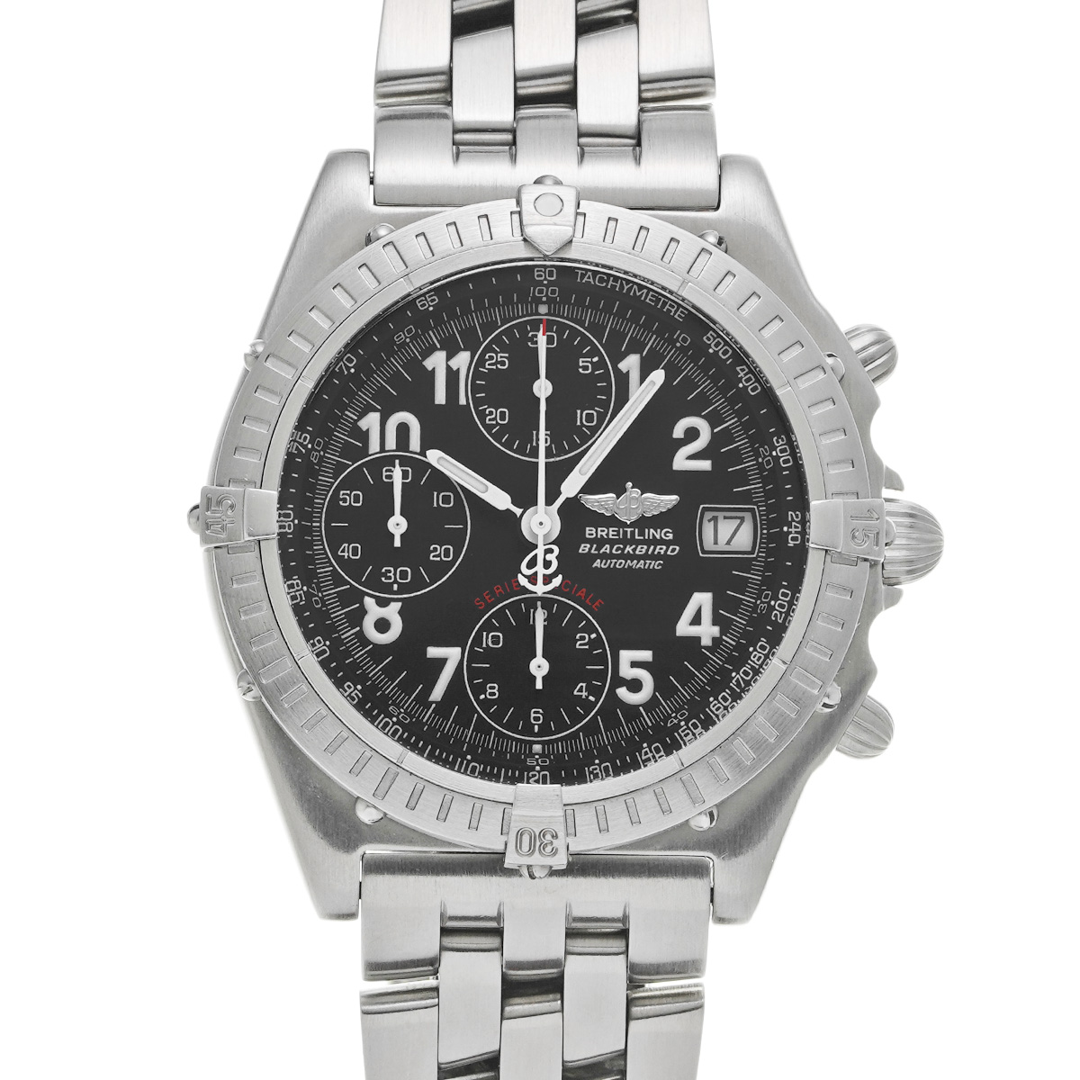 ブライトリング クロノマット ブラックバード A13350 ブラック メンズ 時計 【中古】【wristwatch】