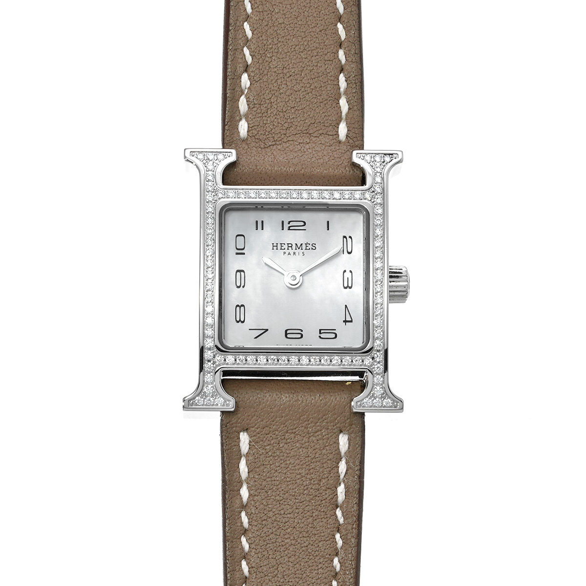 レディース 時計 ホワイト レザーエルメス