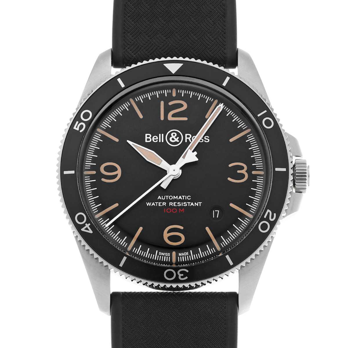 ベル＆ロス BR V2-92 ブラックスチール BRV292-HER-ST/SR8 マットブラック メンズ 時計 【中古】【wristwatch】