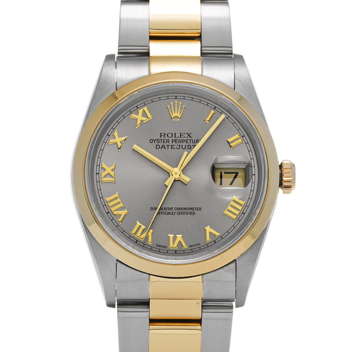 ロレックス デイトジャスト 16203 グレー メンズ 時計 【中古】【wristwatch】