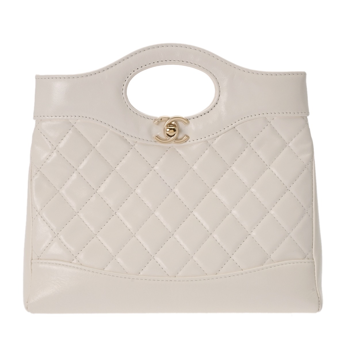 シャネル ミニ ショッピング バッグ CHANEL 31 ホワイト AS4133