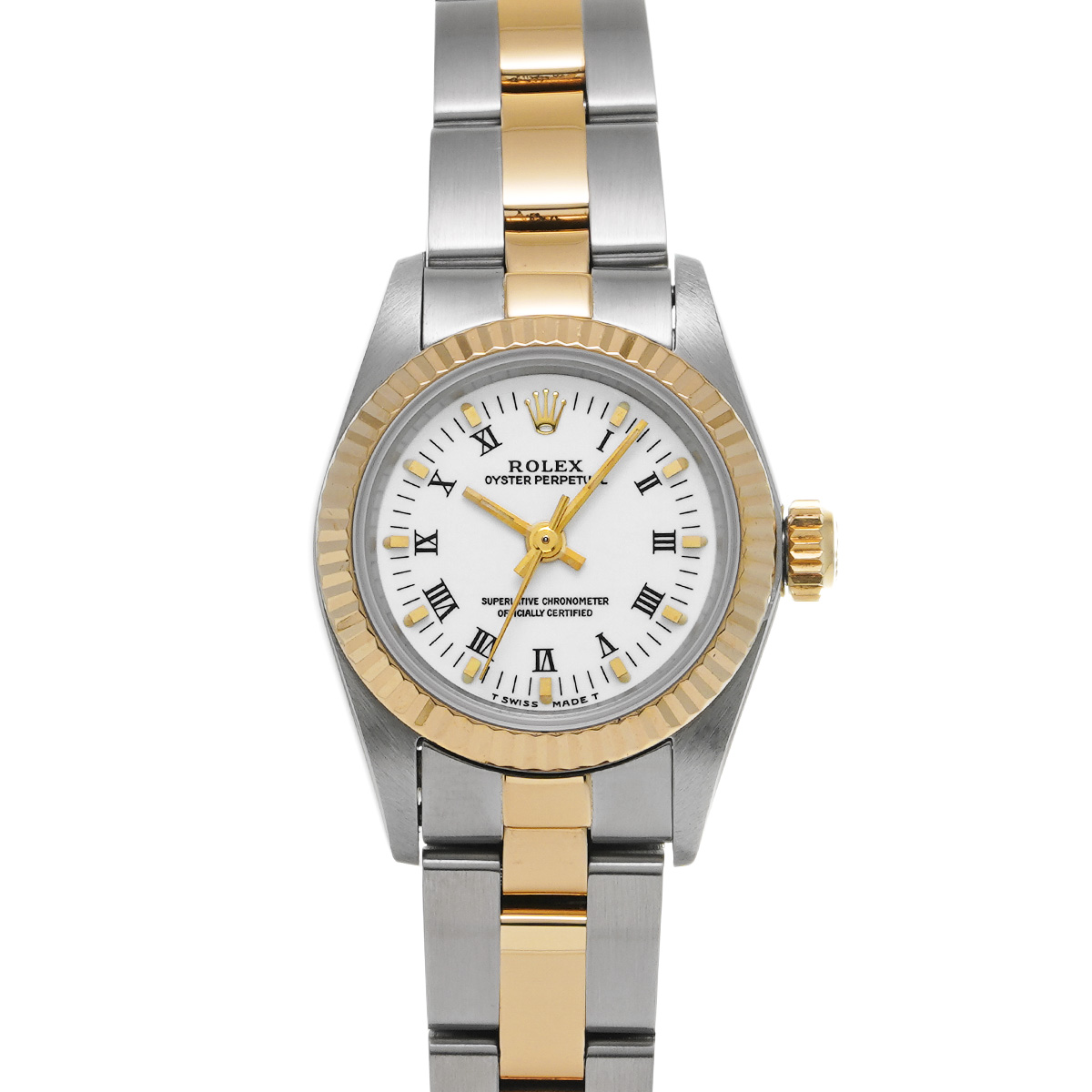 ロレックス オイスターパーペチュアル 67193 ホワイト レディース 時計 【中古】【wristwatch】