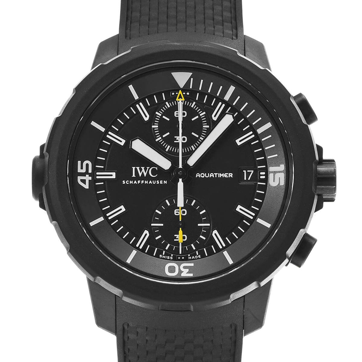 IWC アクアタイマー クロノグラフ ガラパゴスアイランド IW379502 ブラック メンズ 時計 【中古】【wristwatch】