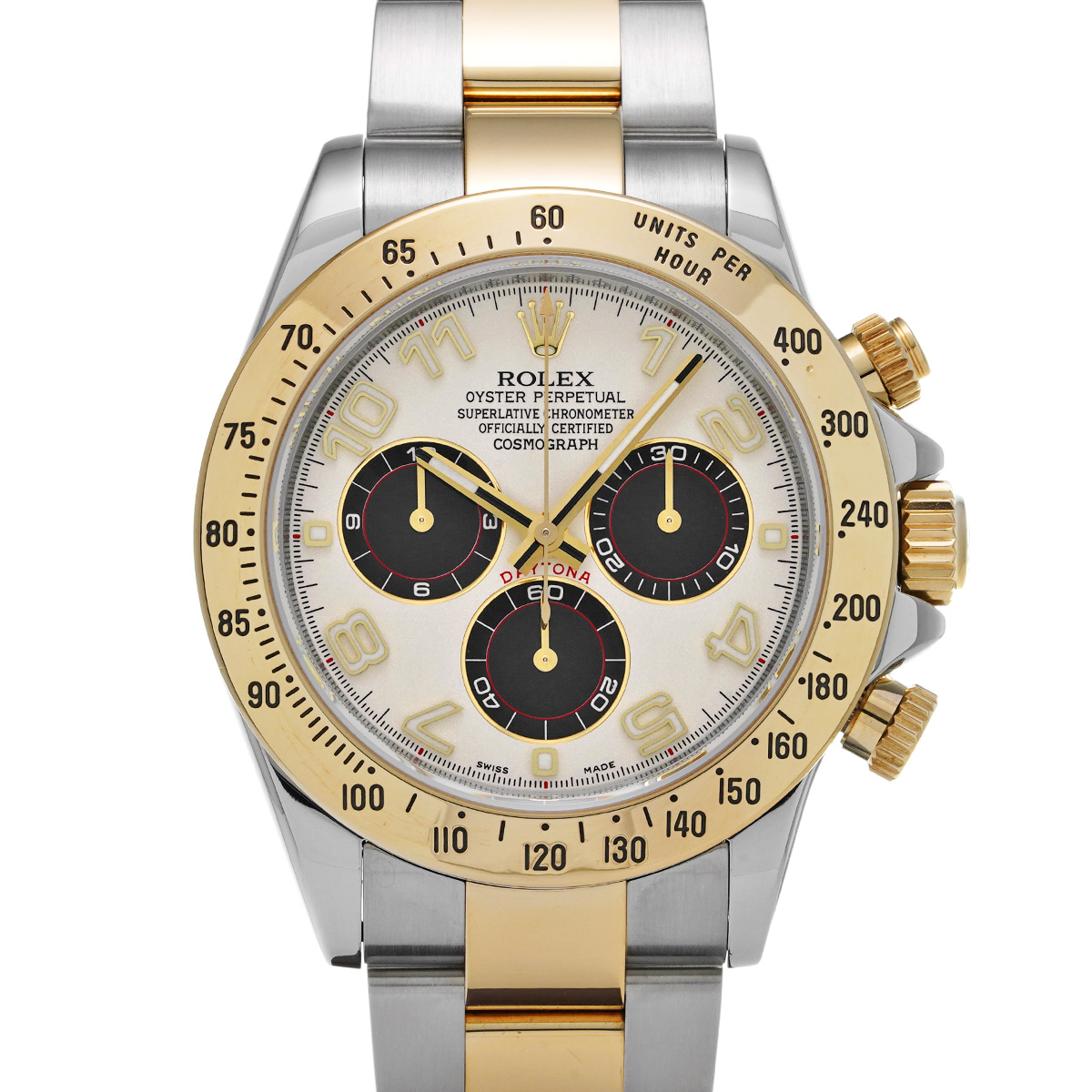 ロレックス コスモグラフ デイトナ 116523 アイボリー/ブラック メンズ 時計 【中古】【wristwatch】