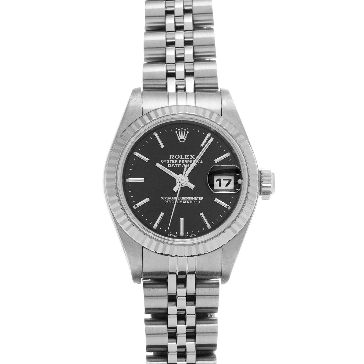 ロレックス デイトジャスト 79174 ブラック レディース 時計 【中古】【wristwatch】