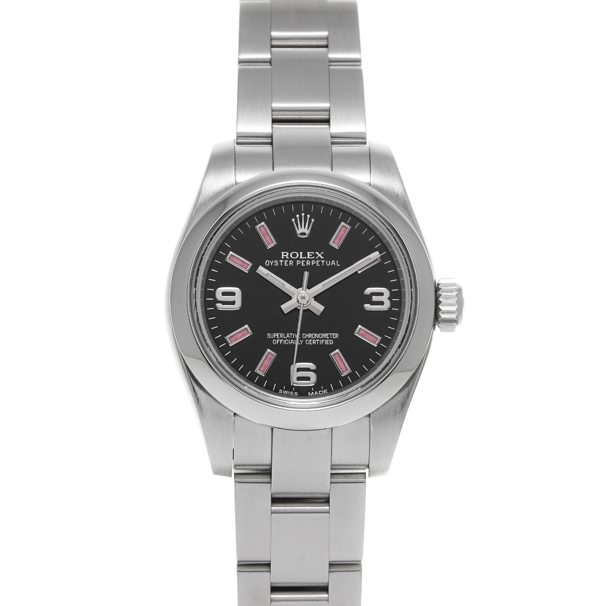 ロレックス オイスターパーペチュアル 26 176200 ブラック レディース 時計 【中古】【wristwatch】