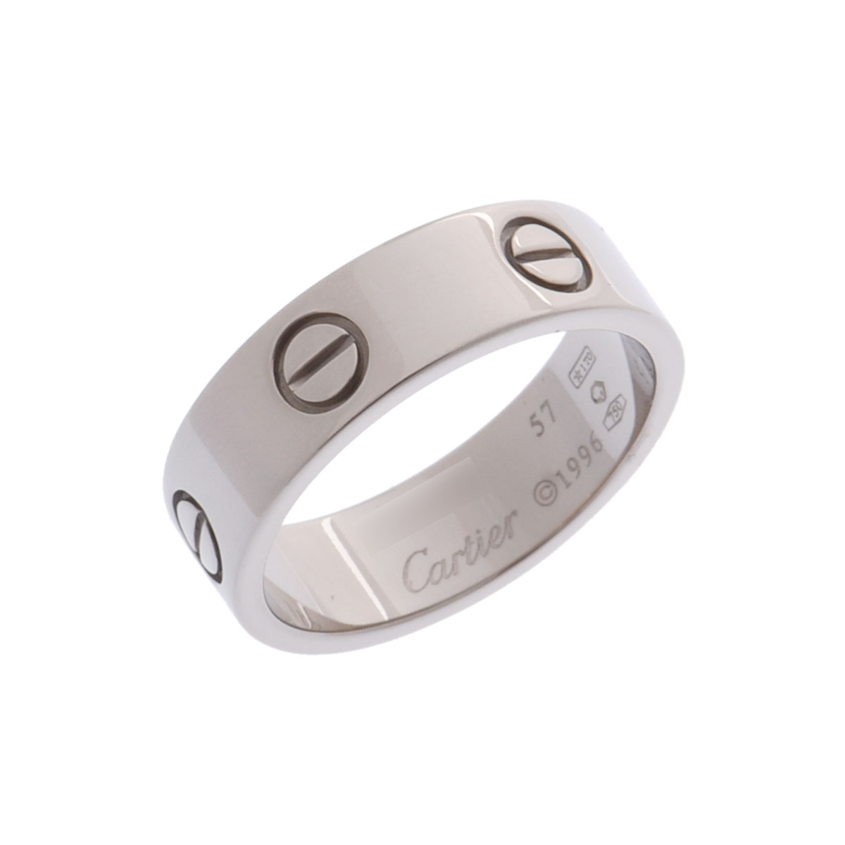 カルテイエ ラブリング カルティエ ラブリング #57 シルバー K18ホワイトゴールド WG メンズ