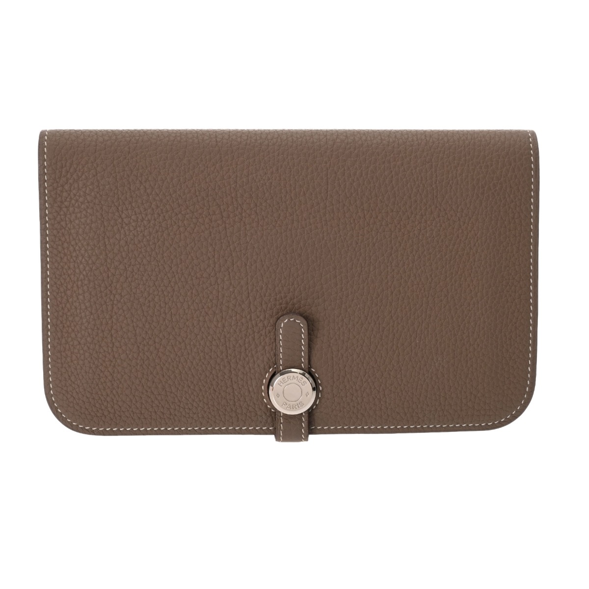 エルメス ドゴン GM エトゥープ トゴ ユニセックス 財布 【中古