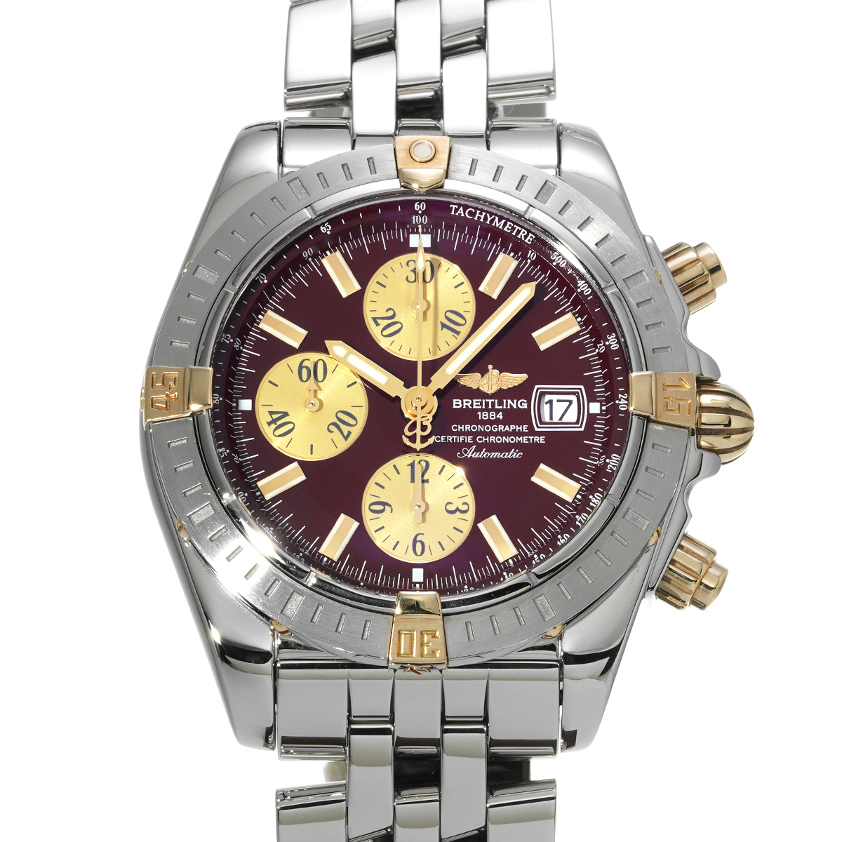 ブライトリング クロノマット エボリューション B156K05PA ボルドー/シャンパン メンズ 時計 【中古】【wristwatch】