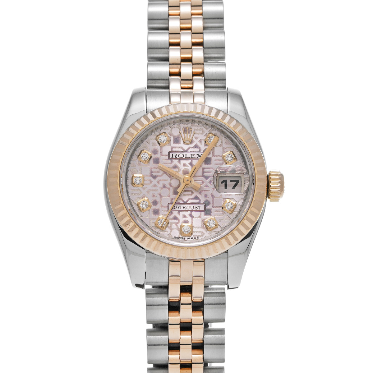 ロレックス デイトジャスト 179171G ピンクコンピュータ/ダイヤモンド レディース 時計 【中古】【wristwatch】