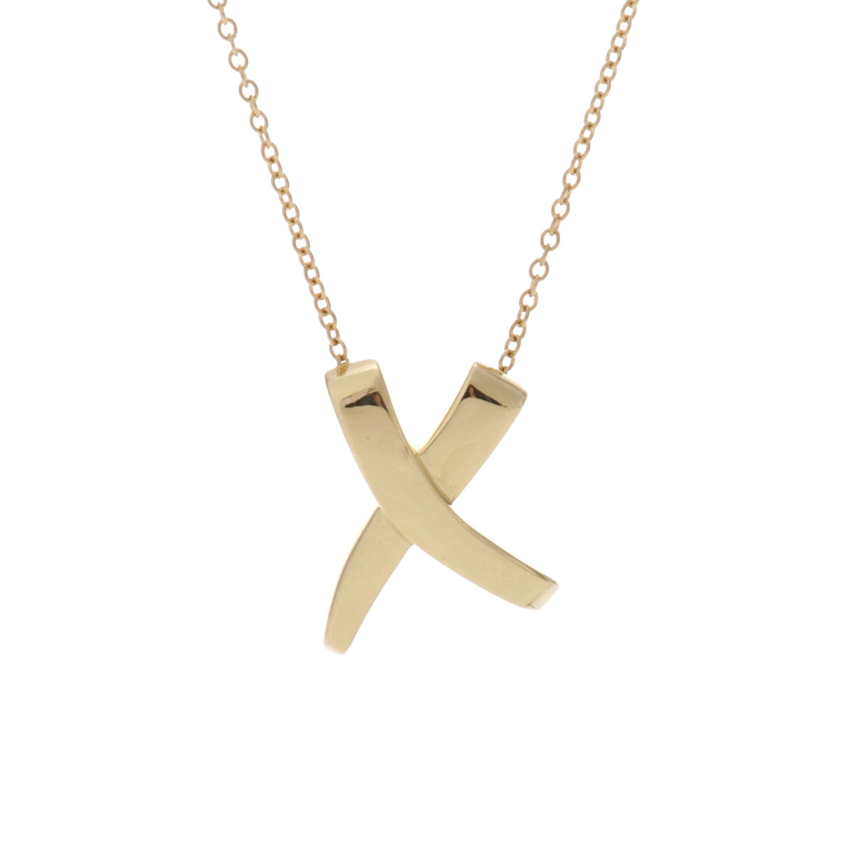 ティファニー キスネックレス ゴールド K18イエローゴールド YG