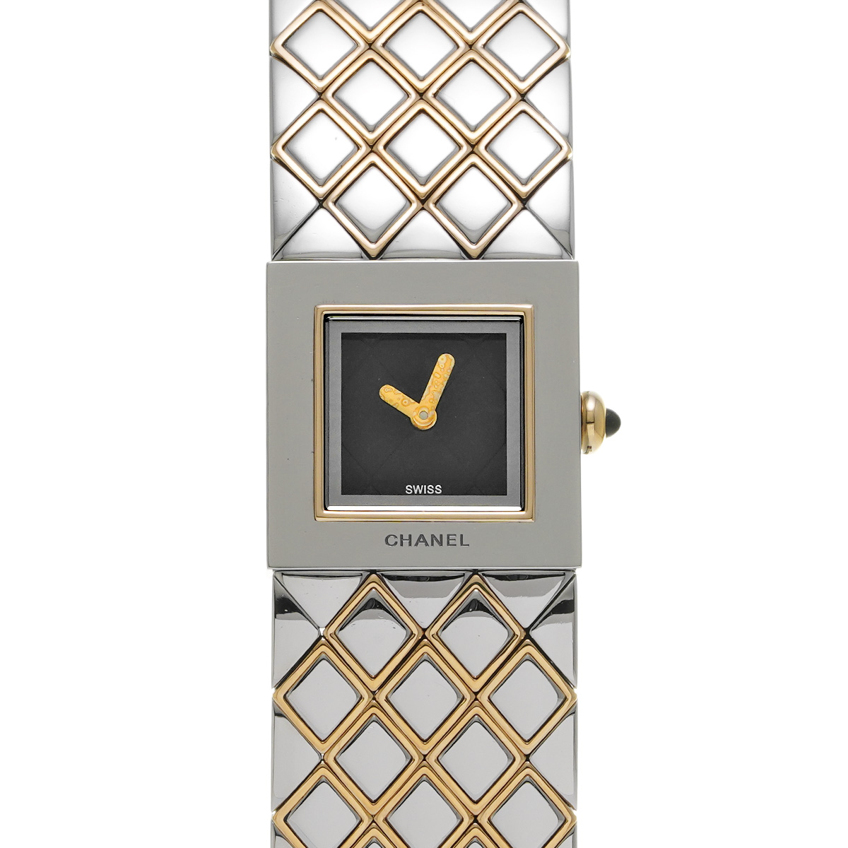 シャネル マトラッセ H0475 ブラック レディース 時計 【中古