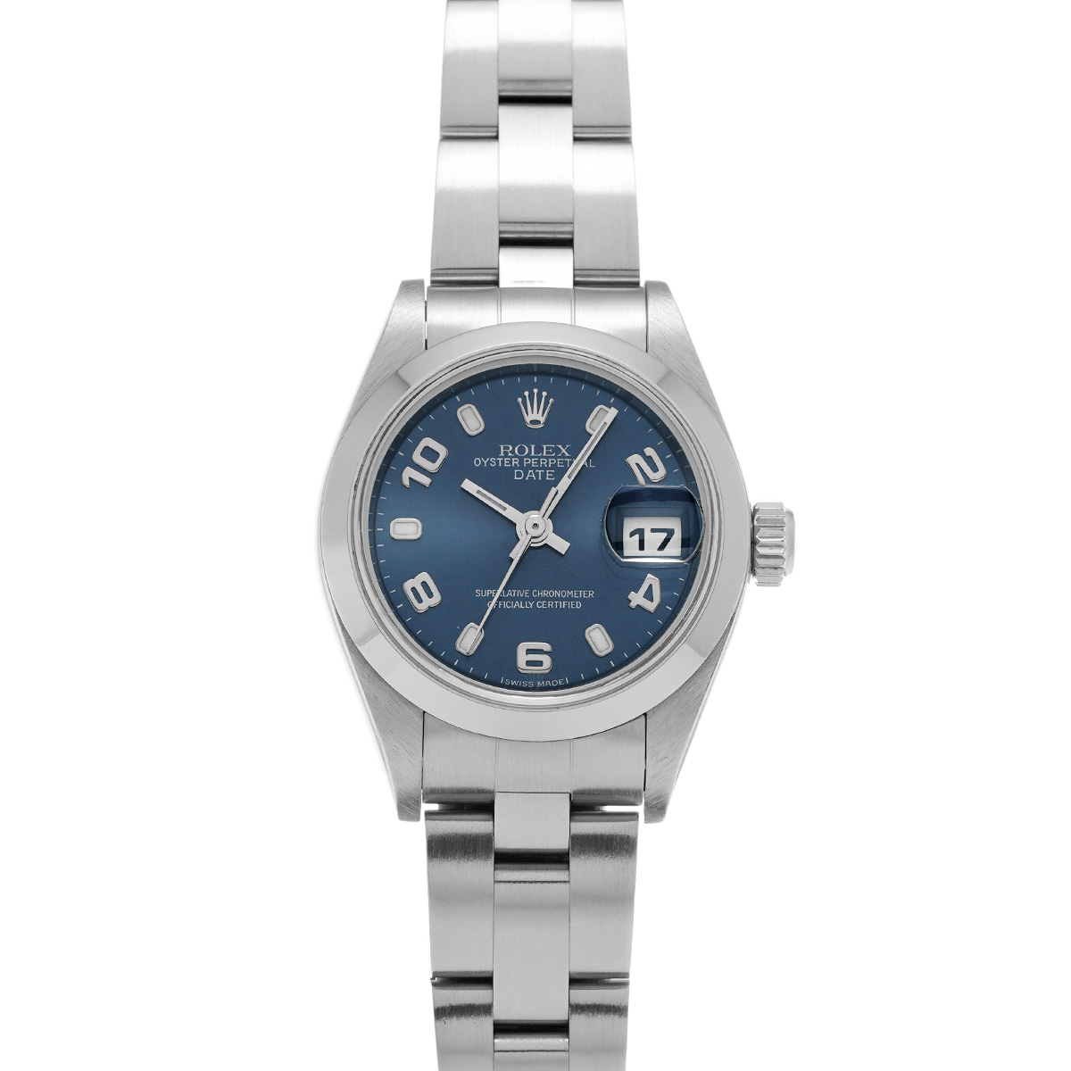 ロレックス オイスターパーペチュアル デイト 79160 ブルー レディース 時計 【中古】【wristwatch】