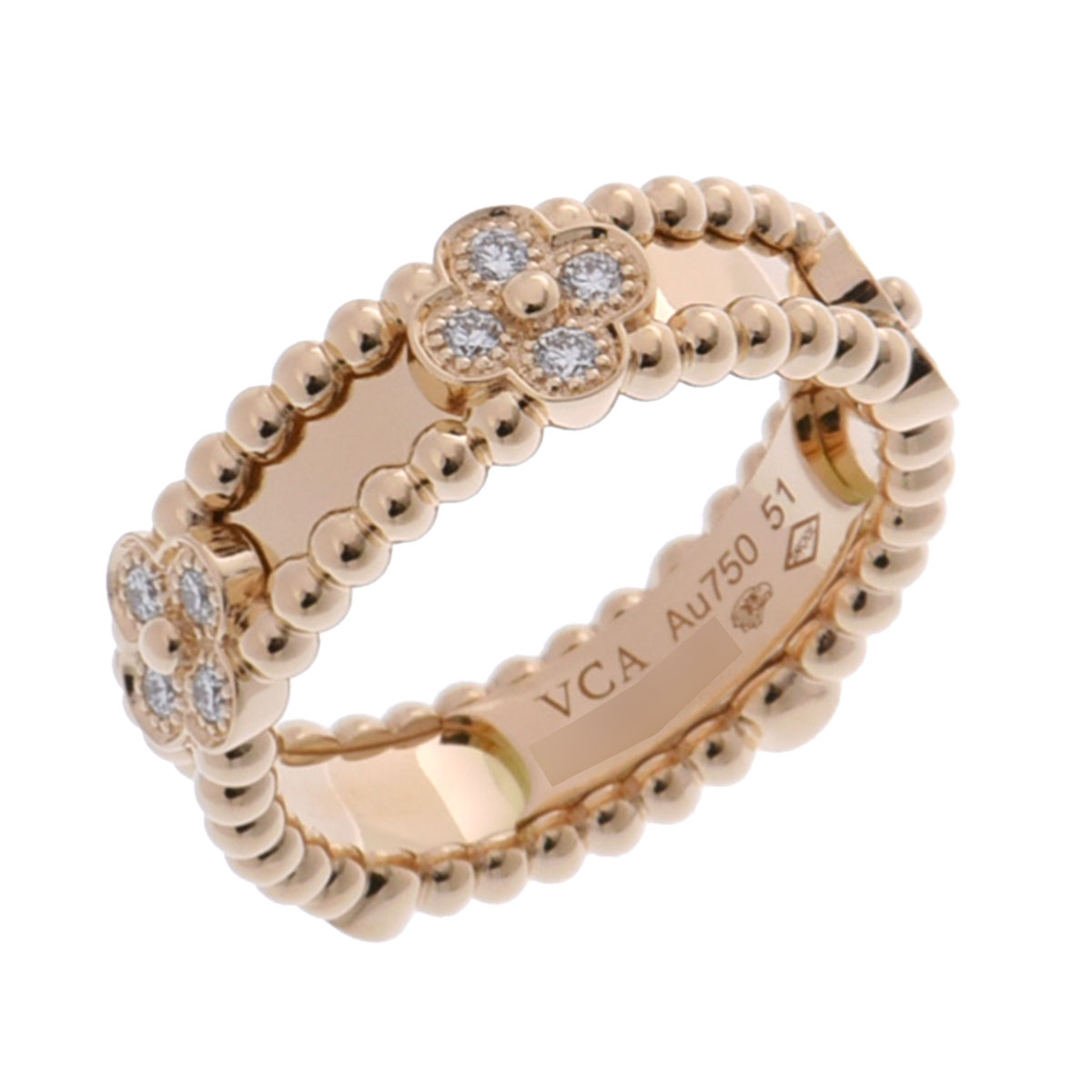 51 ヴァンクリーフ&アーペル ペルレ リング イエローゴールド 11号 指輪