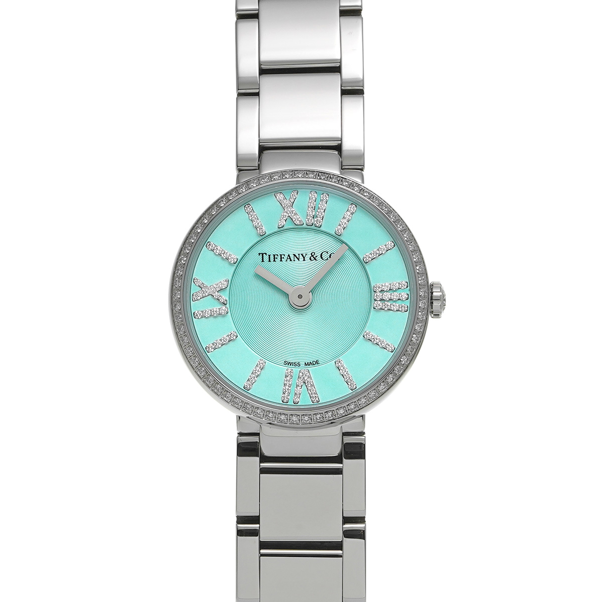 ティファニー アトラス 2ハンド 63320811 ティファニーブルー/ダイヤモンド レディース 時計 【中古】【wristwatch】