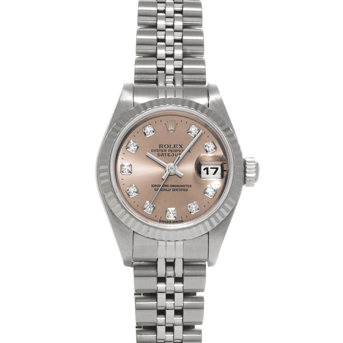 ロレックス デイトジャスト 69174G ピンク/ダイヤモンド レディース 時計 【中古】【wristwatch】