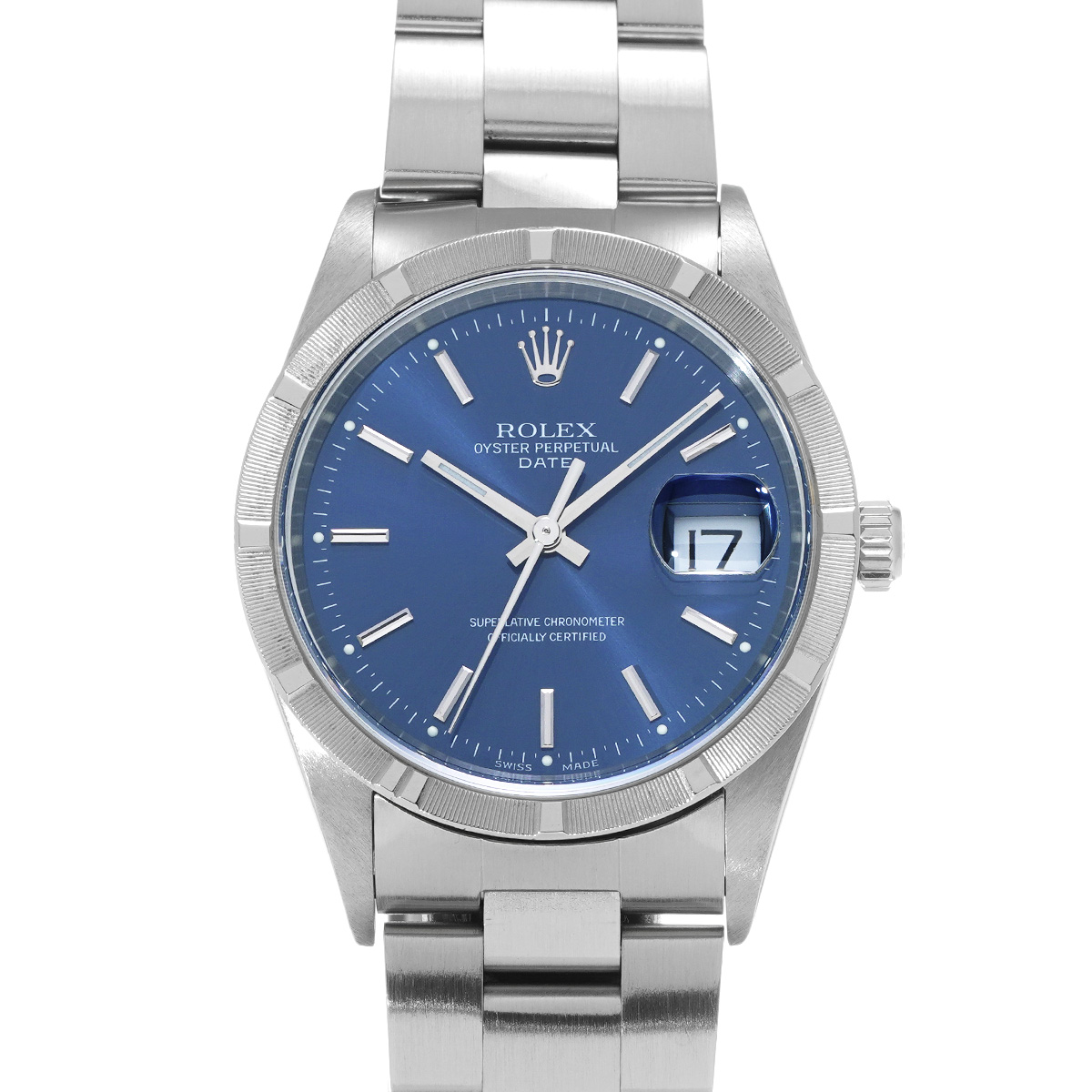 ロレックス オイスターパーペチュアル デイト 15210 ブルー メンズ 時計 【中古】【wristwatch】