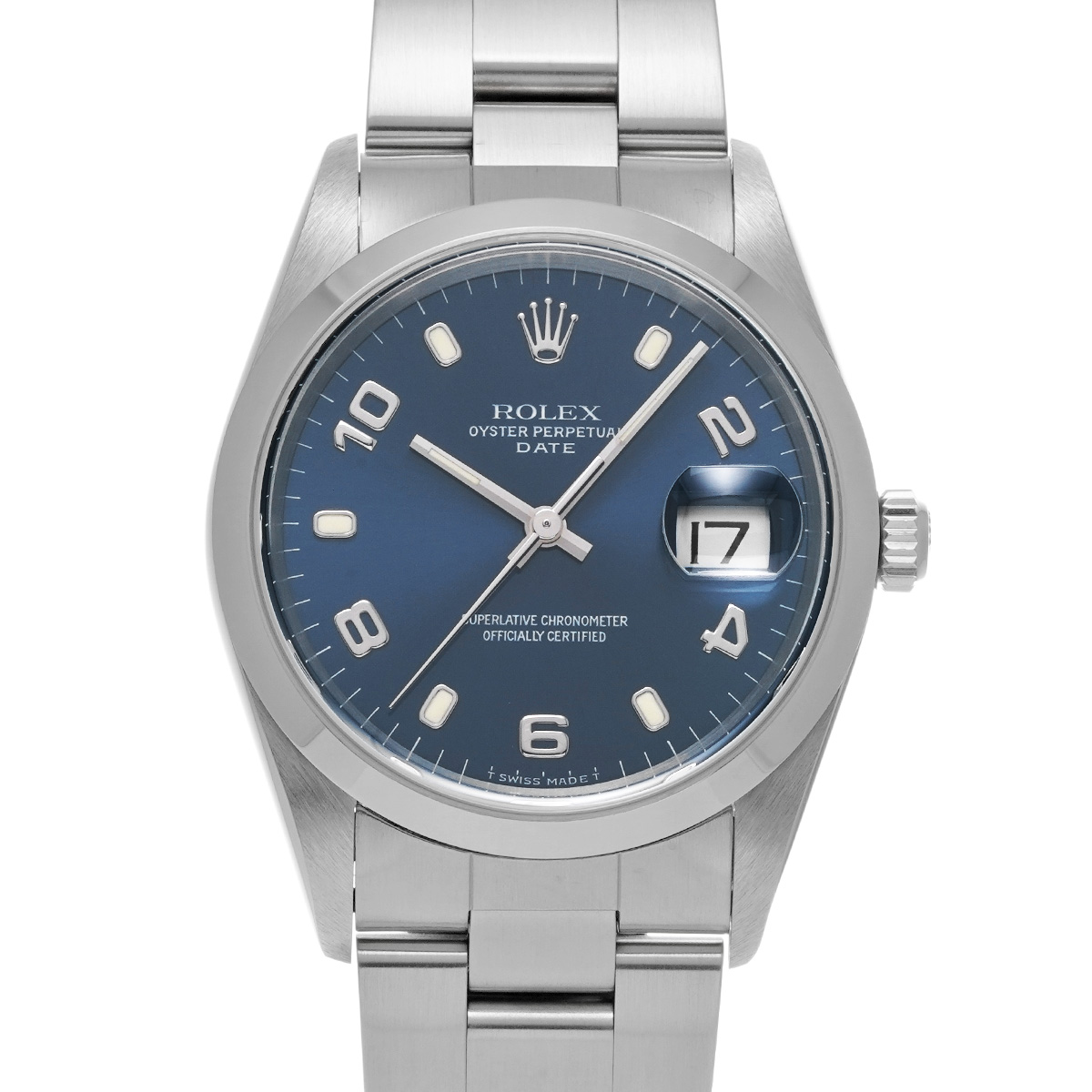 ロレックス オイスターパーペチュアル デイト 15200 ブルー メンズ 時計 【中古】【wristwatch】