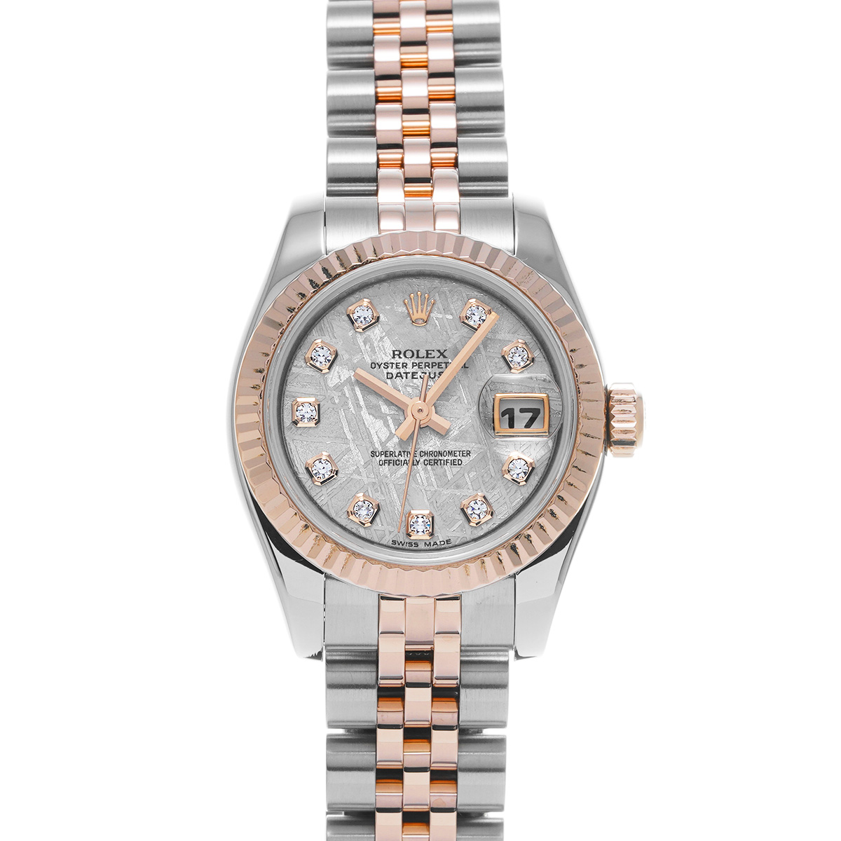 ロレックス デイトジャスト 179171 メテオライト/ダイヤモンド レディース 時計 【中古】【wristwatch】