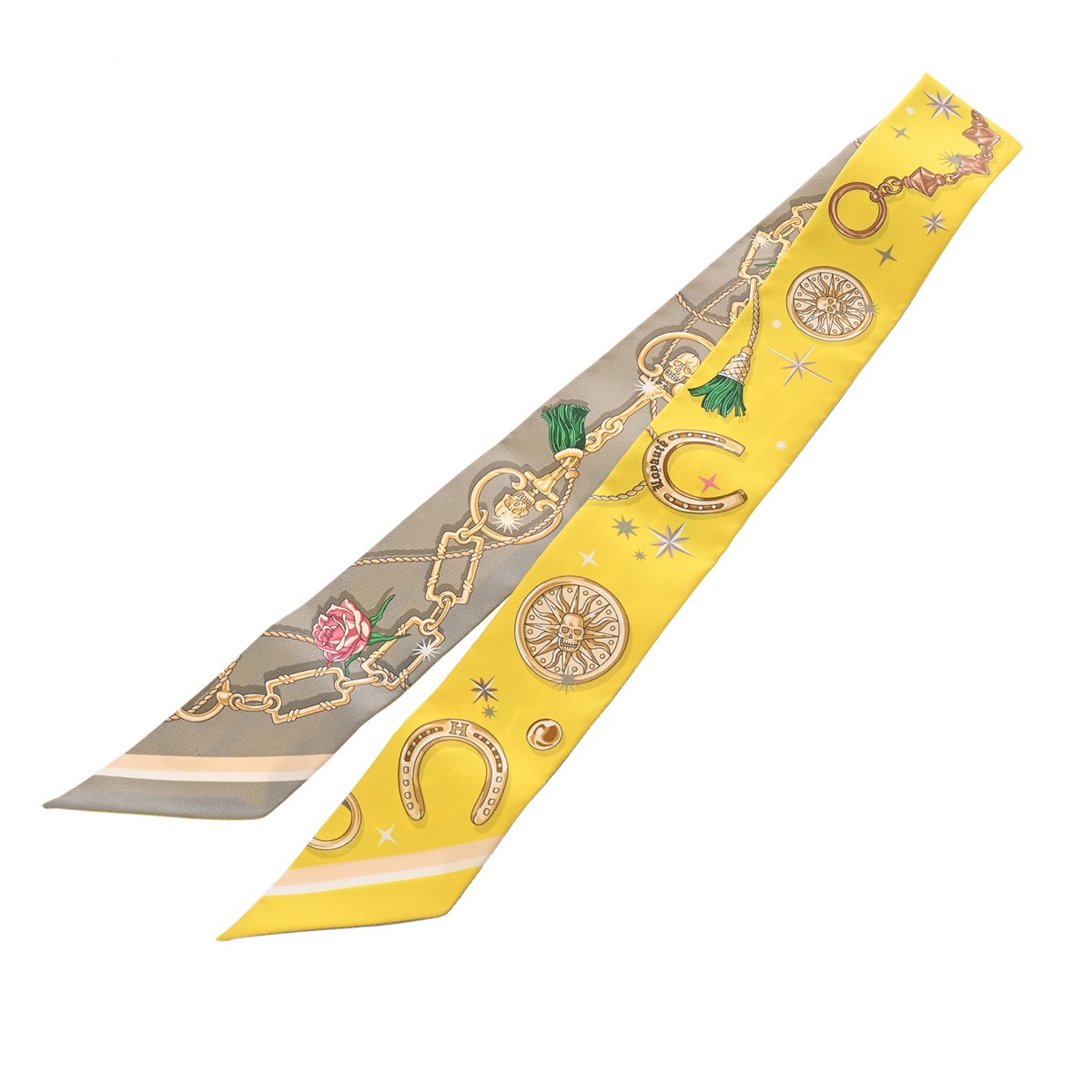 HERMES ツイリー　ハートのクイーン　新品未使用 エルメス ツイリー C EST LA FETE マルチカラー シルク100