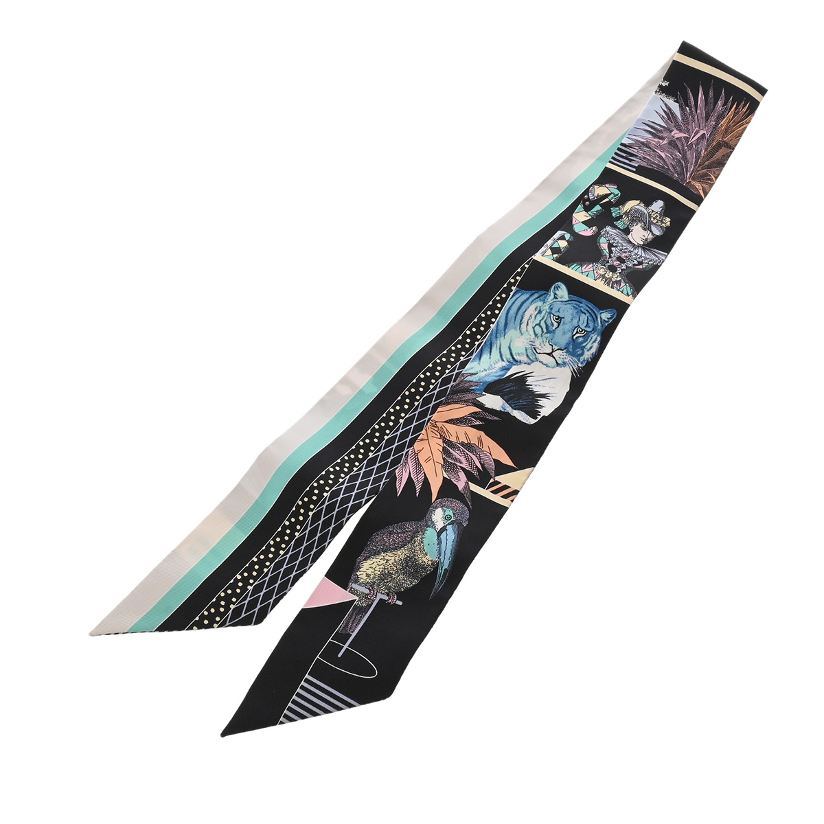 【エルメス】ツイリー エルメスツイリー春の島ブラック