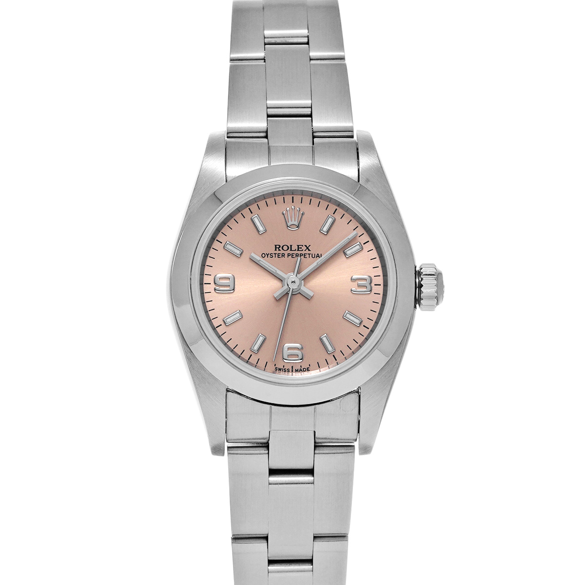 ロレックス オイスターパーペチュアル 76080 ピンク レディース 時計 【中古】【wristwatch】